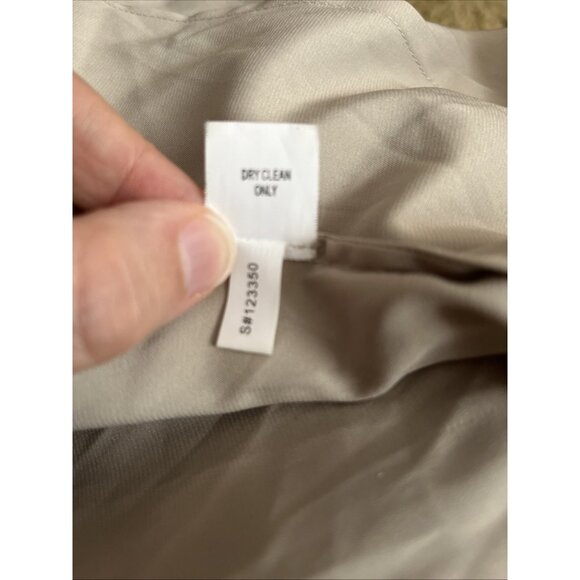 Kay Unger Silver Satin Sheath Dress Lace Sequin Overlay Sz 18 Party NYE Festive - Picture 7 of 7